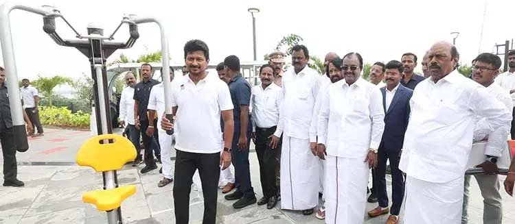 தி.மலையில் சுற்றுச் சூழல் சுற்றுலா பூங்கா  உதயநிதி ஸ்டாலின் திறந்து வைத்தார்